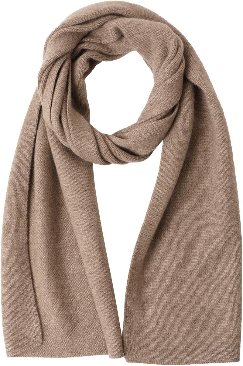 NUOHEMULE Store وشاح كشمير فاخر 100% للنساء والرجال، 59''x10'' وشاح شتوي دافئ إضافي، وشاحات بطانية في صندوق هدايا فاخر - Image 1